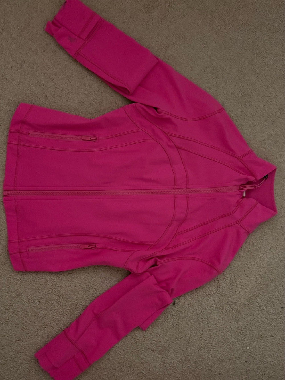 lululemon athletica Hot Pink Utility Jacket with Zip Pockets
